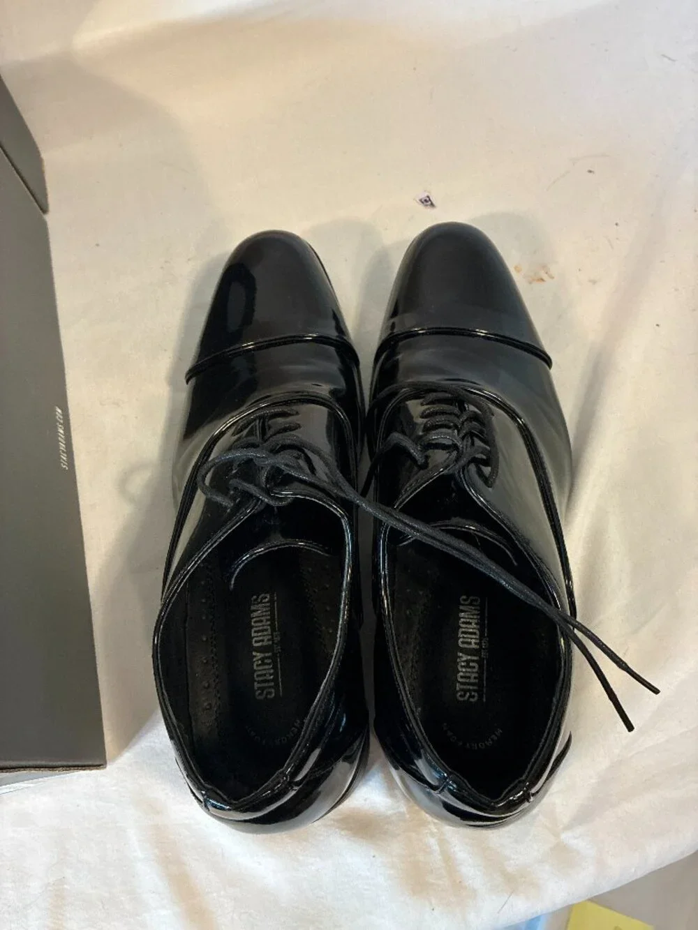 Stacy Adams Gala Cap Toe Oxford Black Patent Leather Men's 9.5M Tuxedo w/ Box